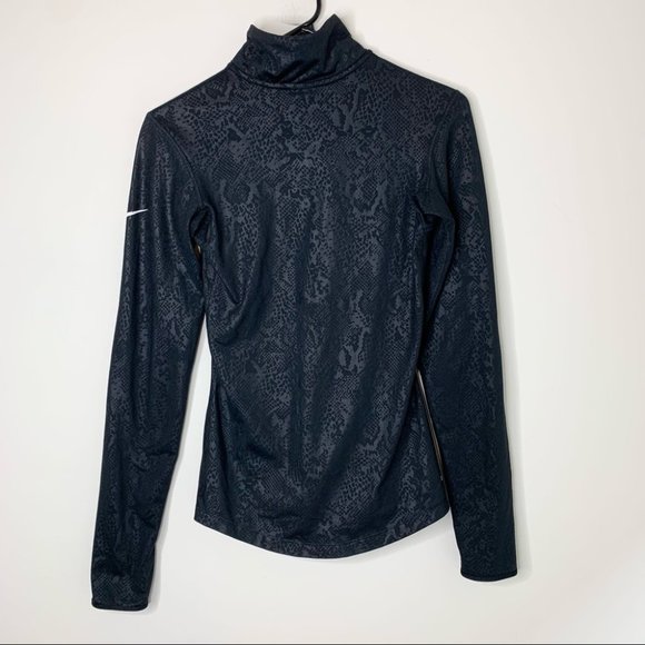 Nike Dri-Fit Black Embossed Snake Print Pullover Size Small - Picture 5 of 5